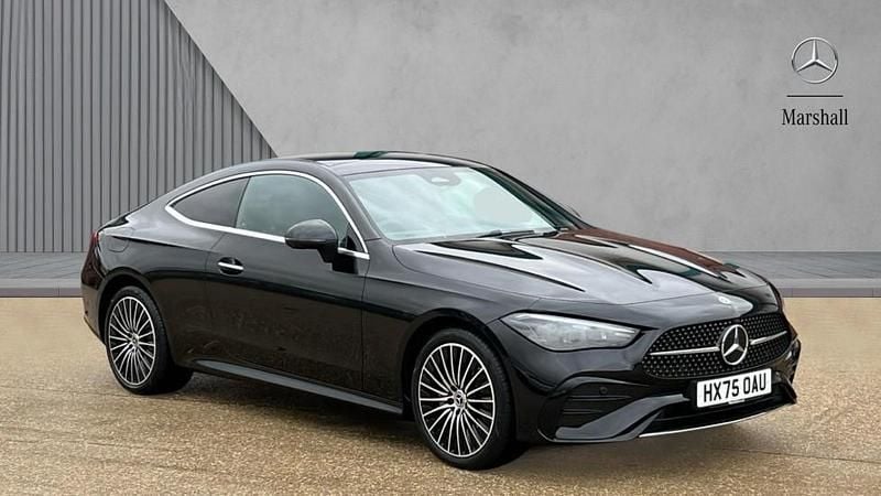 Obsidian black metallic Used 2025 Mercedes CLE300 AMG Line Premium Plus Coupe | £52,995 (Fair price) - Image 1/4