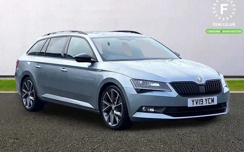 Grey Used 2019 Skoda Superb SportlinePlus Estate | £17,799 (Good price) - Image 1/4
