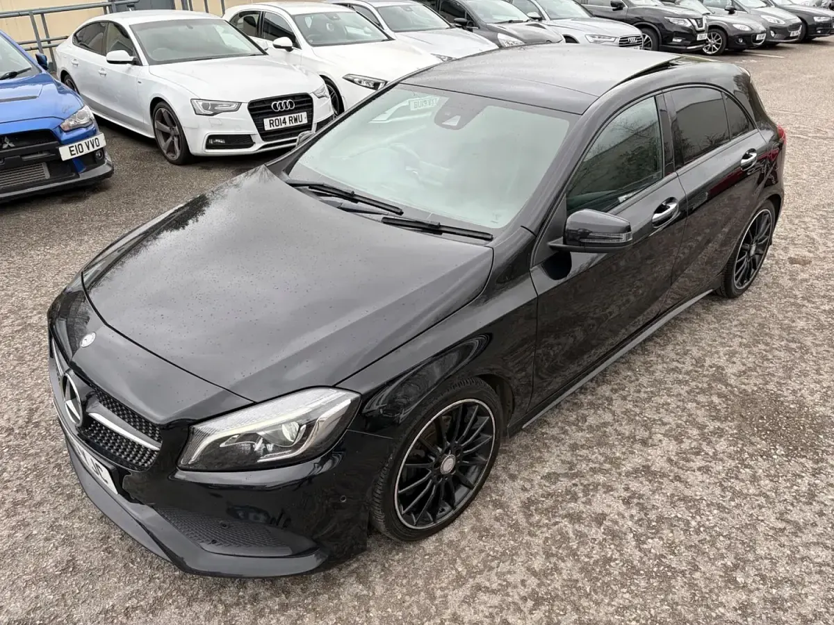 Used Mercedes A200 AMG Line Premium Plus 136 HP (100 kW) 2017 Black Hatchback