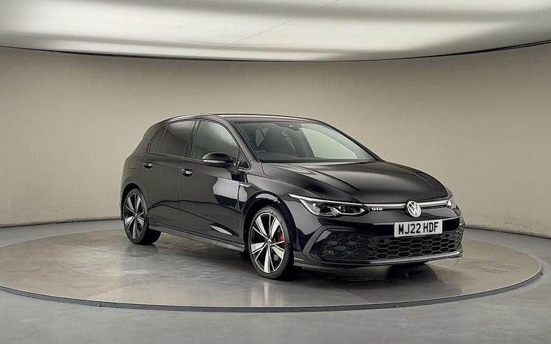 Deep black pearlescent/deep black pearlescent Used 2022 VW Golf VIII GTD Hatchback | £28,150 (A bit pricey) - Image 1/4