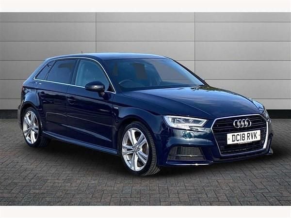 Cosmos blue Used 2018 Audi A3 S-Line Hatchback | £13,250 (Good price) - Image 1/4