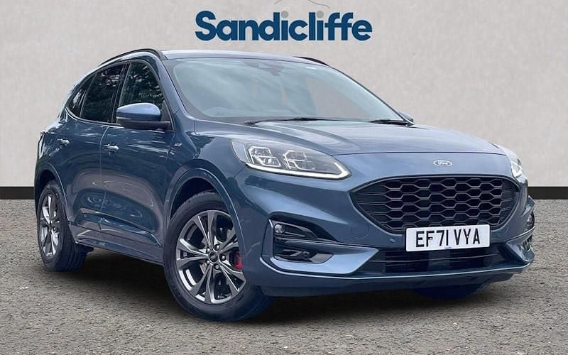 Chrome blue (premium paint) Used 2022 Ford Kuga ST-Line SUV | £16,443 (Fair price) - Image 1/4