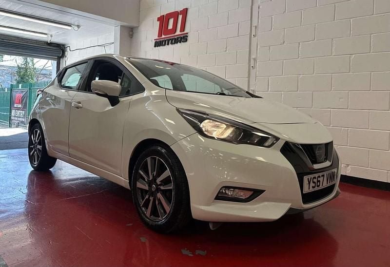 Used Nissan Micra Acenta 71 HP (52 kW) 2018 White Hatchback