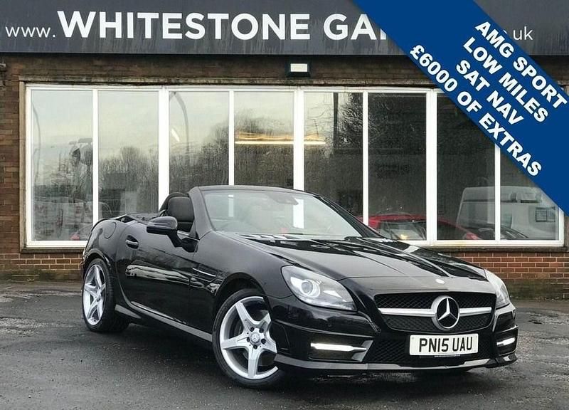 Black Used 2015 Mercedes SLK250 AMG Cabriolet | £9,995 (Fair price) - Image 1/4