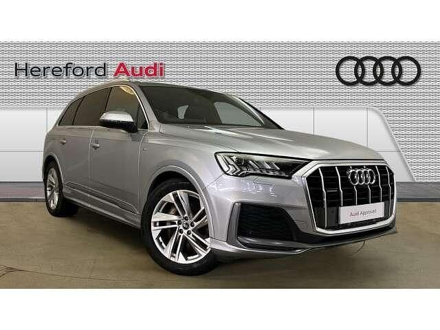 Silver Used 2021 Audi Q7 S-Line SUV | £37,434 (Fair price) - Image 1/4