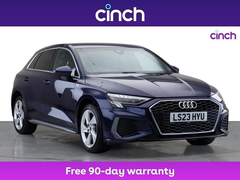 Blue Used 2023 Audi A3 e-tron S-Line Hatchback | £18,549 (Fair price) - Image 1/3