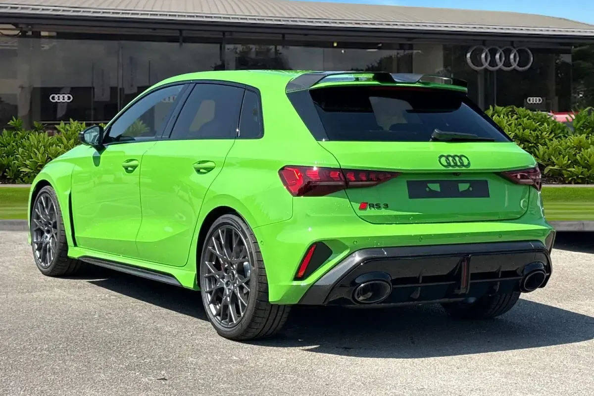 New Audi RS3 Sport 400 HP (294 kW) 2026 Green Sedan