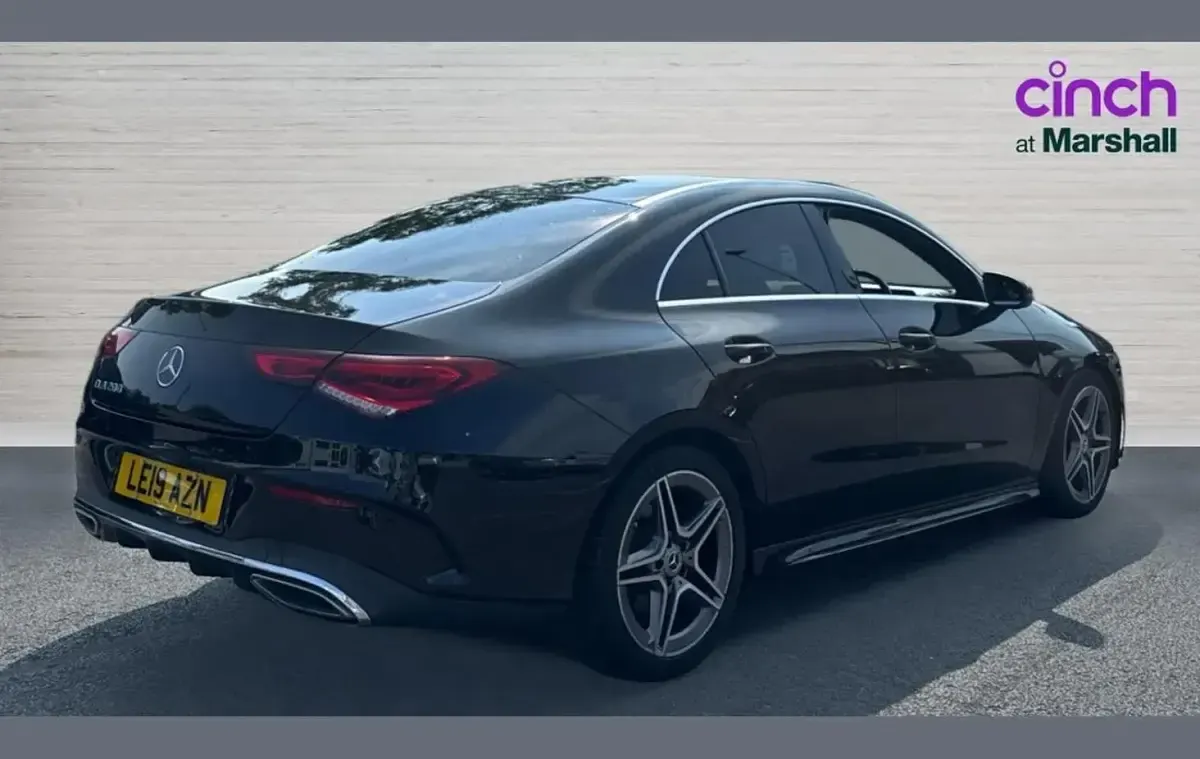 Used Mercedes CLA200 AMG line 161 HP (118 kW) 2019 Black Coupe