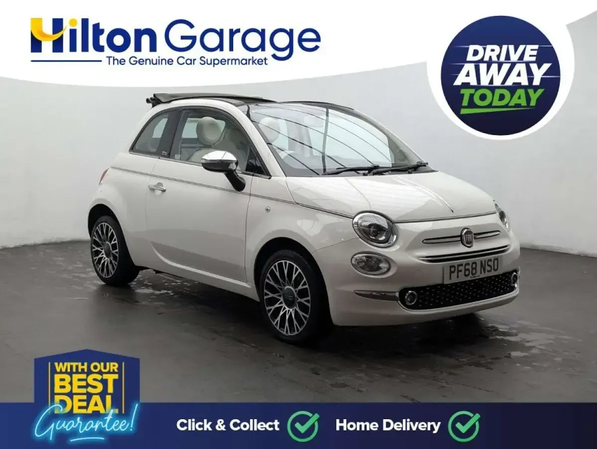 Used Fiat 500C Collezione 69 HP (50 kW) 2018 White Cabriolet
