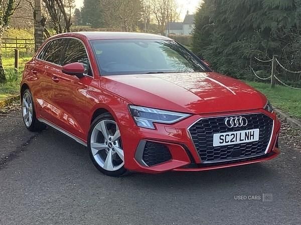 Used Audi A3 S-Line 110 HP (80 kW) 2021 Red Sedan
