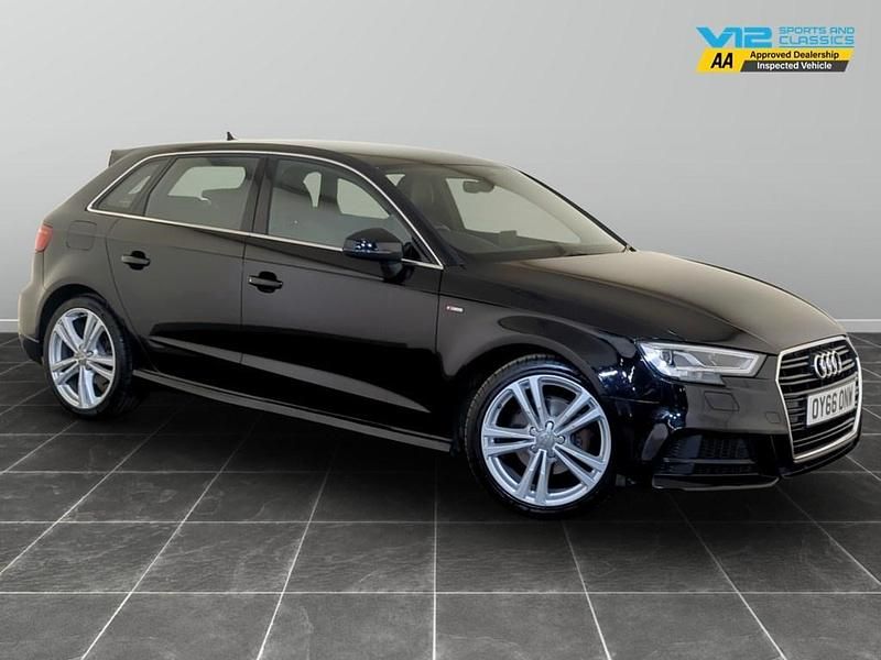 Black Used 2016 Audi A3 S-Line Hatchback | £10,595 (Fair price) - Image 1/2
