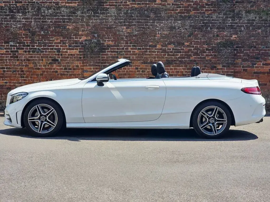 Used Mercedes C220 AMG line 194 HP (142 kW) 2018 White Cabriolet