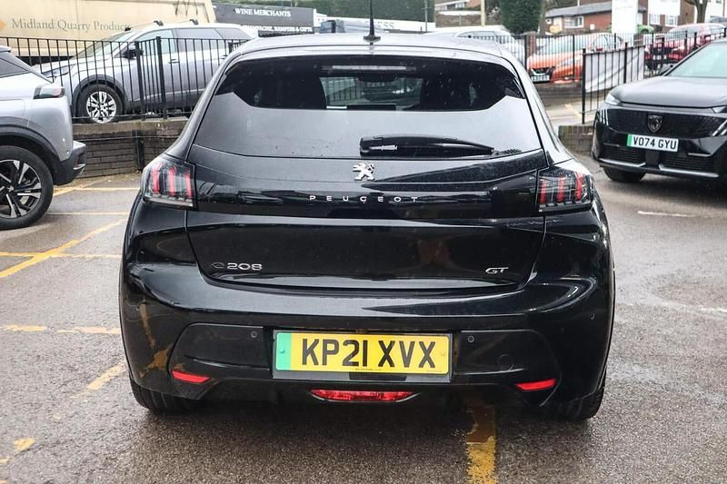 Used Peugeot e-208 Premium 100 kW (136 HP) 2021 Black Hatchback