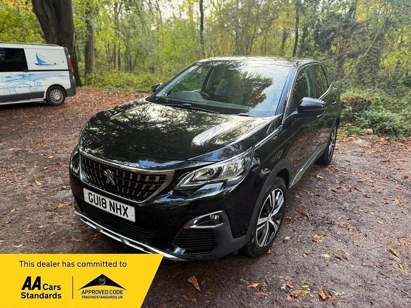 Black Used 2018 Peugeot 3008 Allure Hatchback | £7,895 (Good price) - Image 1/4