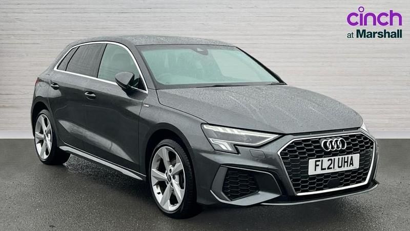 Grey Used 2021 Audi A3 e-tron S-Line Hatchback | £21,160 (Fair price) - Image 1/4