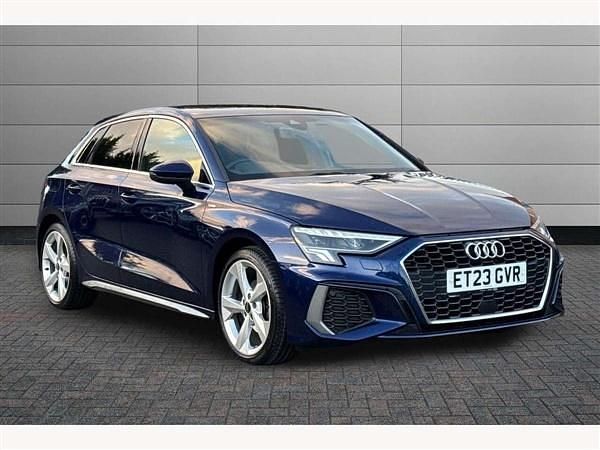 Blue Used 2023 Audi A3 S-Line Hatchback | £23,850 (Fair price) - Image 1/4