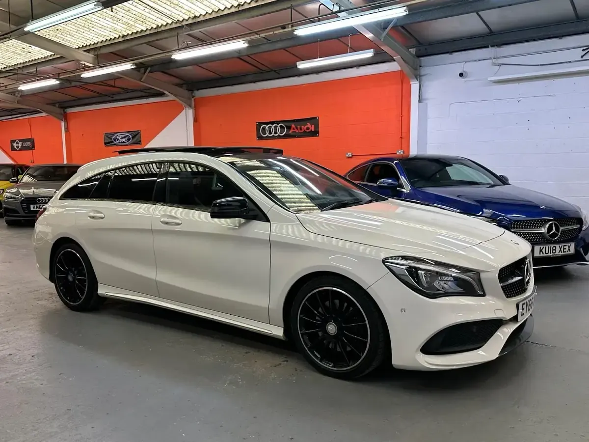 Used Mercedes CLA220 AMG line 177 HP (130 kW) 2016 White Coupe