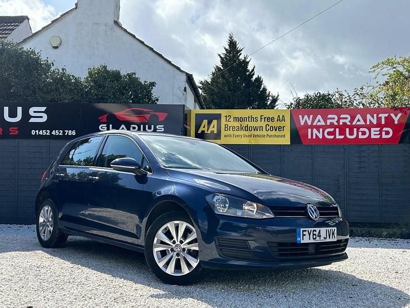 Used VW Golf VII SE 105 HP (77 kW) 2014 Blue Hatchback