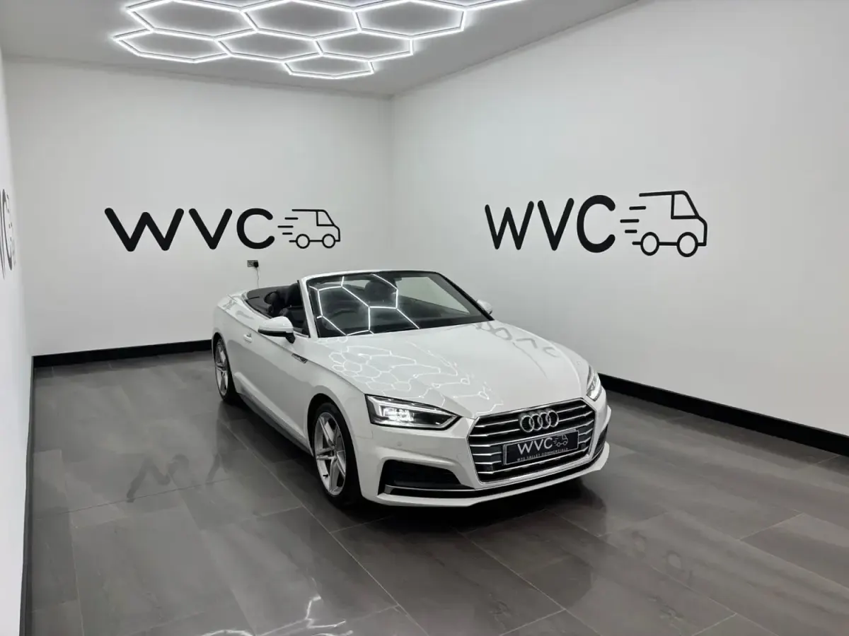 Begagnad Audi A5 Cabriolet S-Line 190 HK (139 kW) 2018 Vit Cab