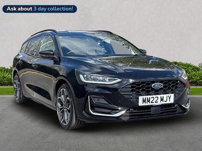 Black Used 2022 Ford Focus ST-Line Estate | £17,350 (Fair price) - Image 1/4