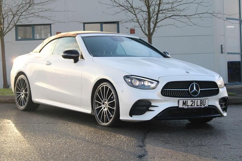 White Used 2021 Mercedes E220 AMG line Cabriolet | £25,995 (Expensive) - Image 1/4