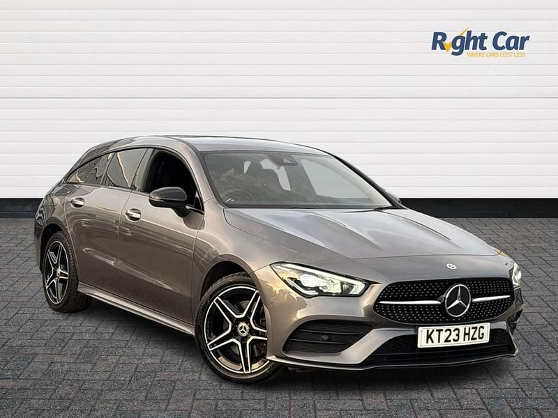 Mountain grey Used 2023 Mercedes CLA250e AMG Line Premium Sedan | £22,999 (Fair price) - Image 1/4