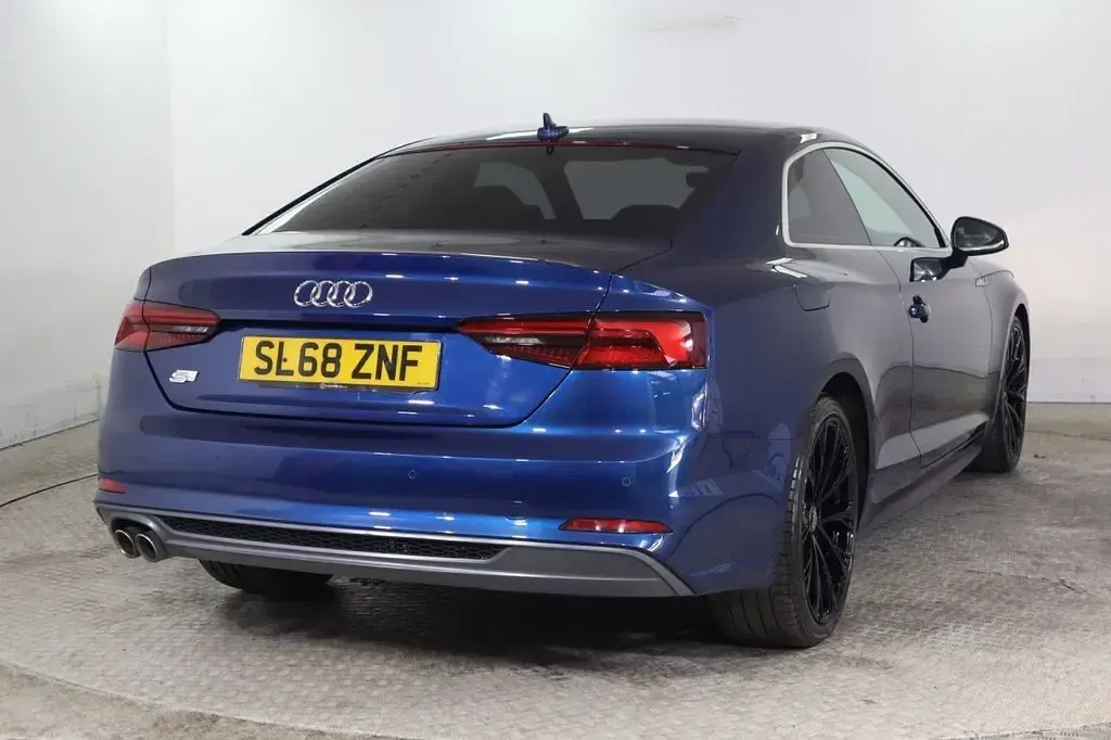 Used Audi A5 S-Line 190 HP (139 kW) 2018 Blue Coupe