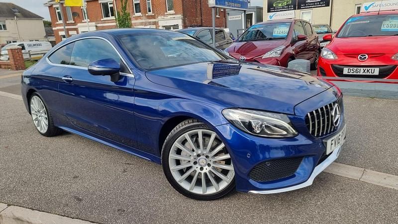 Blue Used 2016 Mercedes C250 AMG Line Premium Coupe | £16,450 (Expensive) - Image 1/2