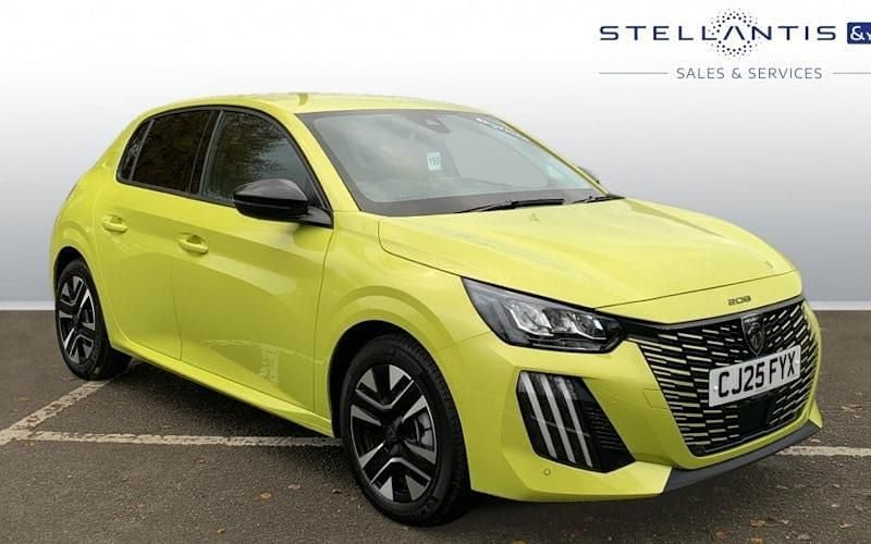 New Peugeot 208 Allure 101 HP (74 kW) 2025 Yellow Hatchback