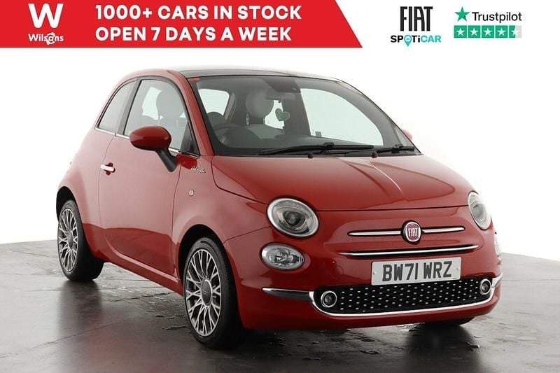 Red Used 2021 Fiat 500 Dolcevita Hatchback | £9,299 (Fair price) - Image 1/3