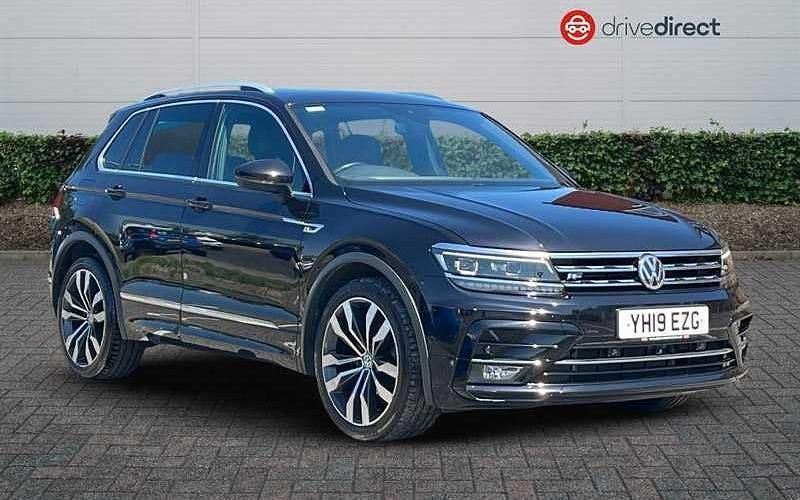Black Used 2019 VW Tiguan R-line SUV | £20,500 (A bit pricey) - Image 1/4