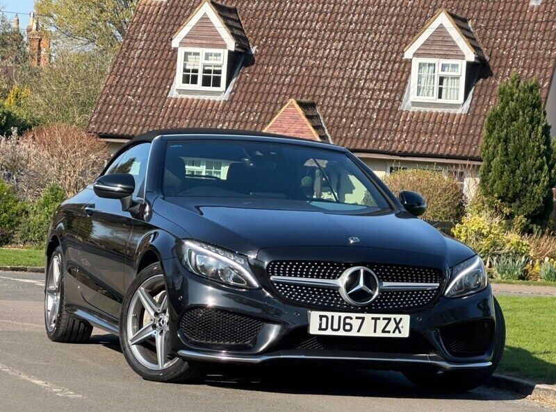 Black Used 2017 Mercedes C220 AMG line Cabriolet | £16,450 (Fair price) - Image 1/4