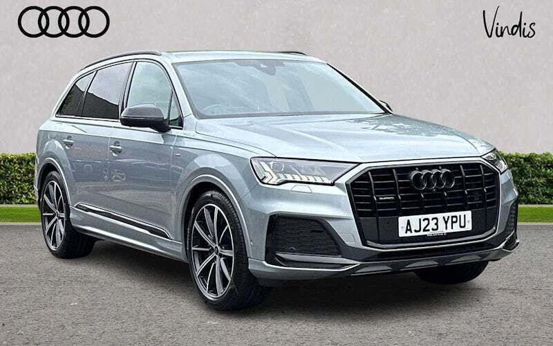 Silver Used 2023 Audi Q7 S-Line SUV | £45,400 (Good price) - Image 1/4