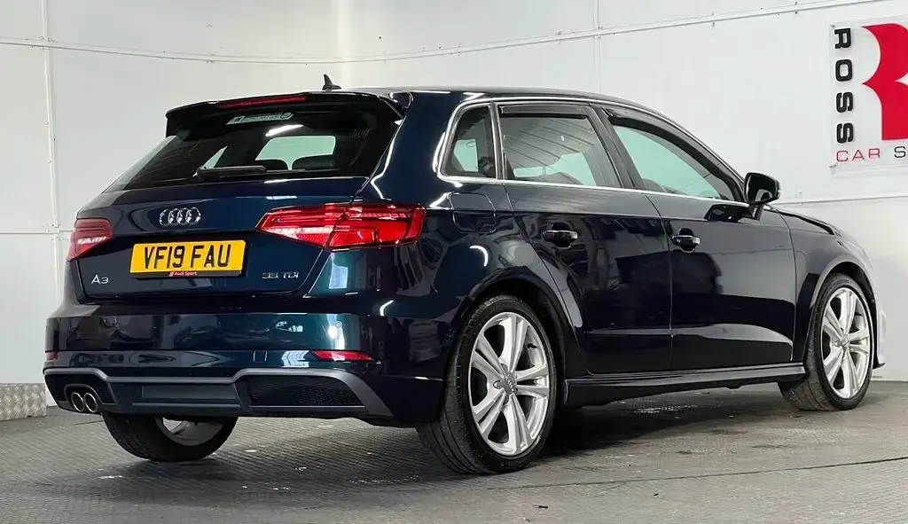 Used Audi A3 Sportback S-Line 150 HP (110 kW) 2019 Blue Hatchback