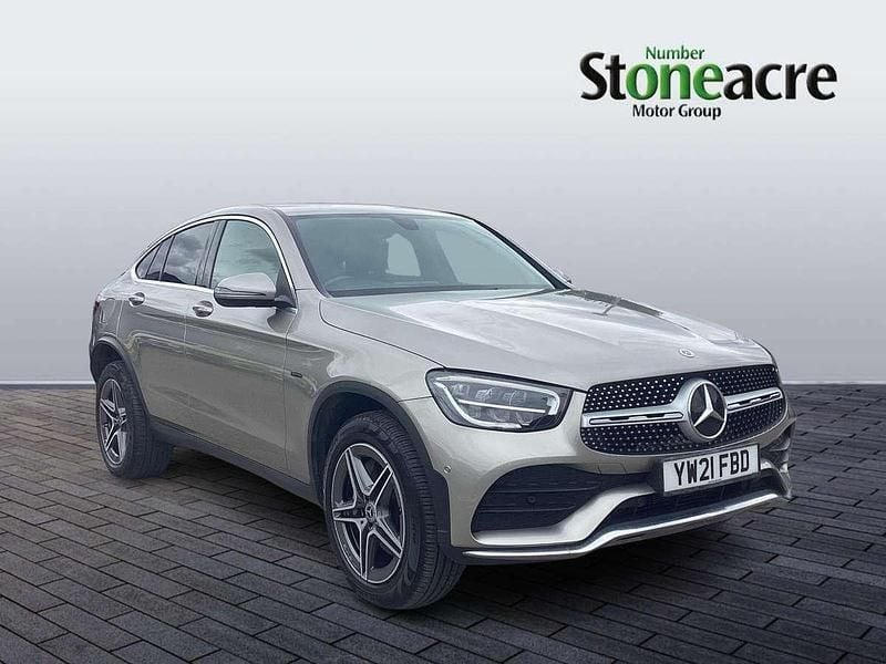 Silver Used 2021 Mercedes GLC300e AMG line Coupe | £29,000 (Super price) - Image 1/4