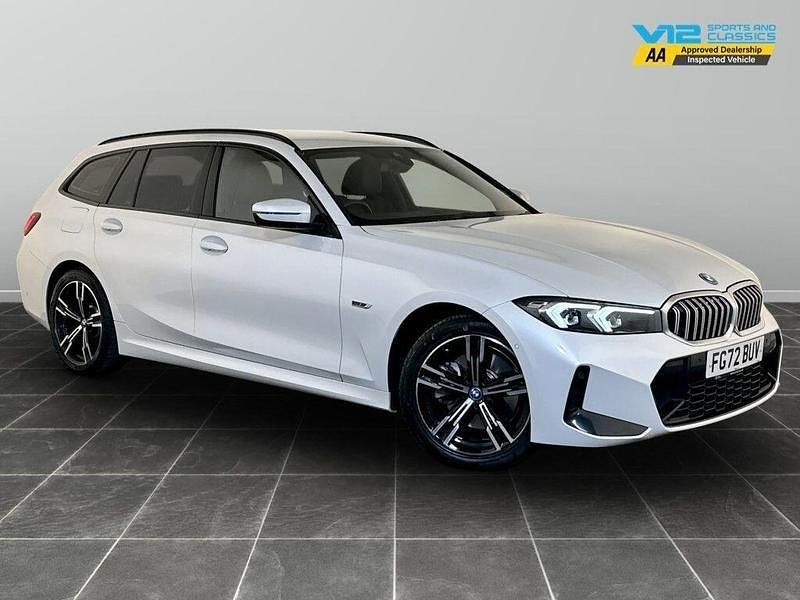 White Used 2022 BMW 330e M Sport Estate | £25,995 (Fair price) - Image 1/3