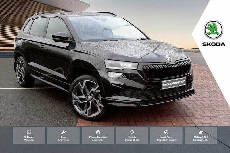 Black Used 2022 Skoda Karoq SportLine SUV | £25,950 (Fair price) - Image 1/4