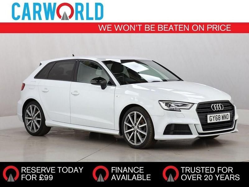 White Used 2018 Audi A3 Sportback Black Edition Hatchback | £13,508 (Fair price) - Image 1/4