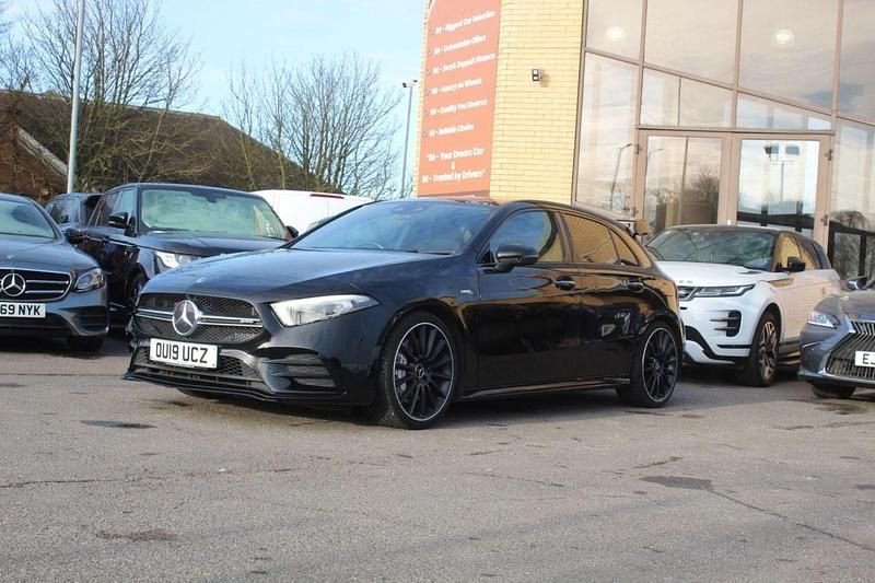 Black Used 2019 Mercedes A35 AMG Premium Plus Hatchback | £24,385 (Good price) - Image 1/4