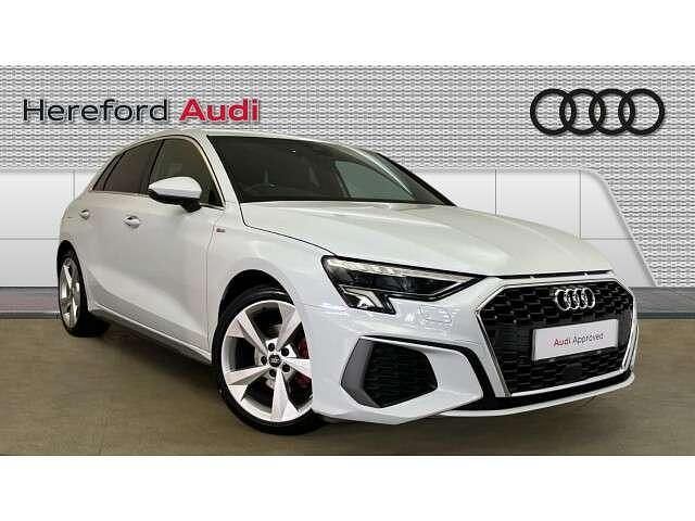 Glacier white, metallic Used 2022 Audi A3 S-Line Hatchback | £19,704 (Fair price) - Image 1/4