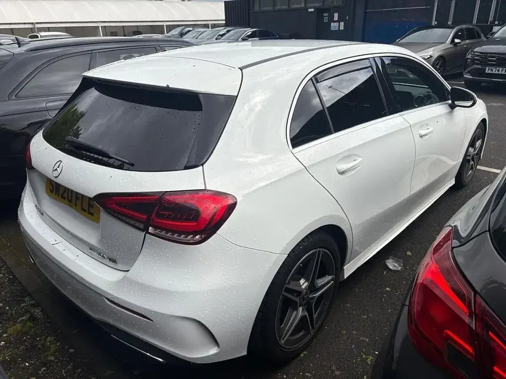 Used Mercedes A200 AMG line 163 HP (119 kW) 2020 White Hatchback