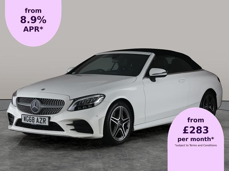 White Used 2018 Mercedes C200 AMG line Cabriolet | £15,647 (Good price) - Image 1/2