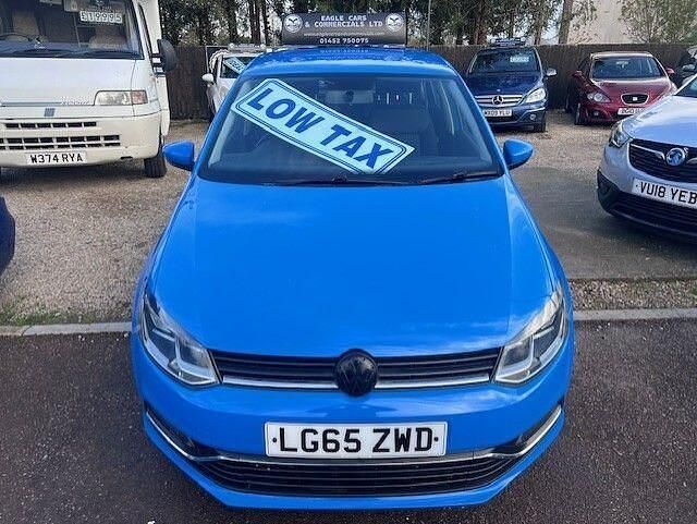 Used VW Polo SE 75 HP (55 kW) 2015 Blue Hatchback