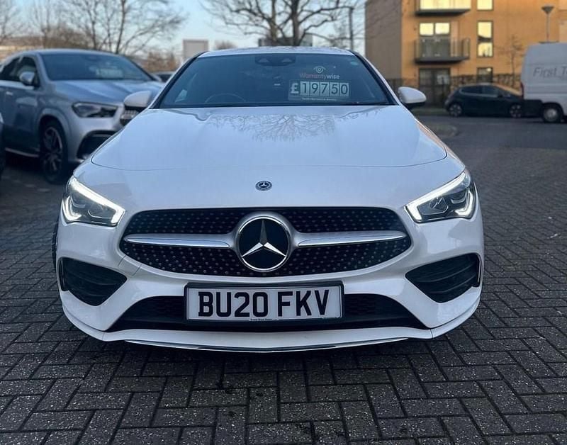 Used Mercedes CLA200 AMG Line Premium 163 HP (119 kW) 2020 White Coupe