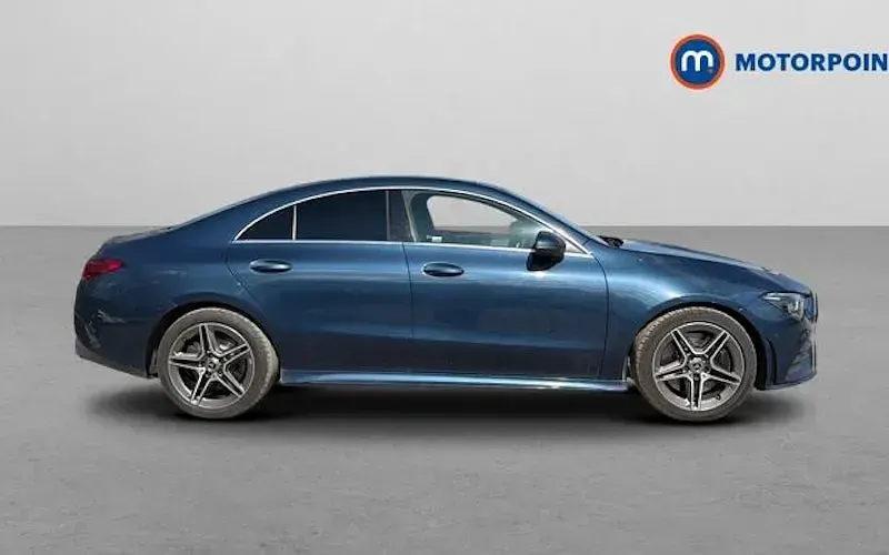 Used Mercedes CLA250 AMG line 224 HP (164 kW) 2022 Blue Coupe