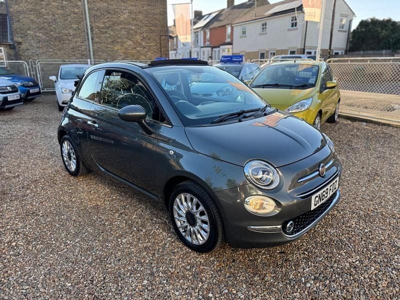Grey Used 2019 Fiat 500 Lounge Cabriolet | £7,395 (Fair price) - Image 1/4