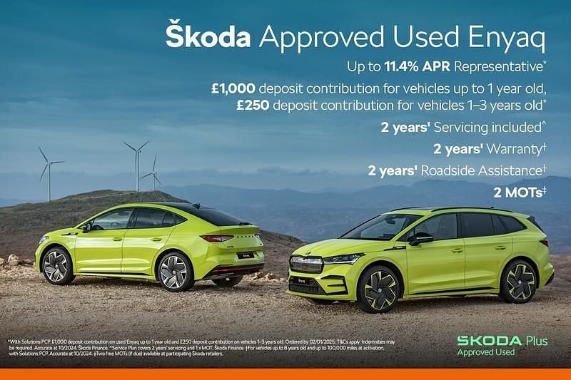 Energy blue Used 2024 Skoda Enyaq iV SUV | £28,995 (Fair price) - Image 1/1