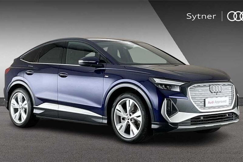 Blue Used 2023 Audi Q4 Sportback e-tron S-Line SUV | £33,000 - Image 1/4