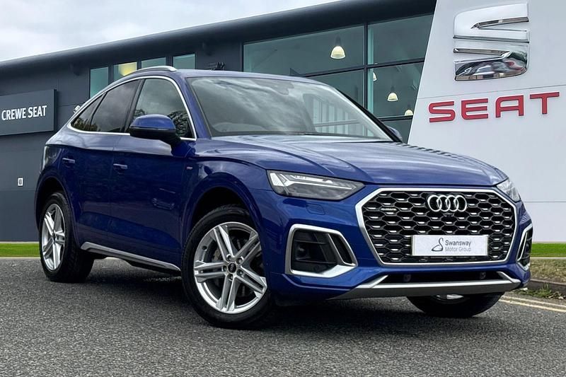 Blue Used 2022 Audi Q5 Sportback S-Line SUV | £25,490 (Good price) - Image 1/4
