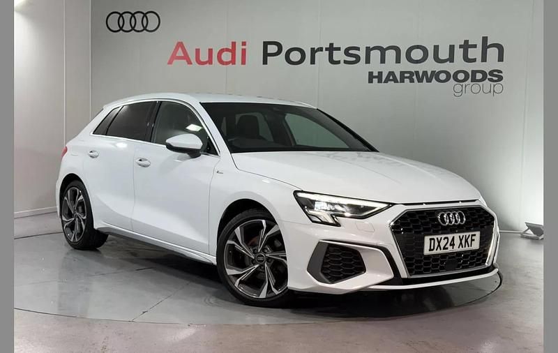 White Used 2024 Audi A3 S-Line Hatchback | £20,440 (Fair price) - Image 1/4